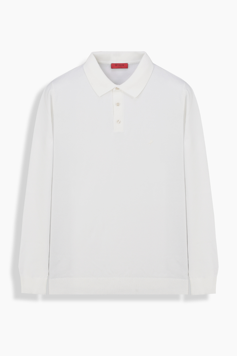 Polo Yaka Ekru Triko - 1