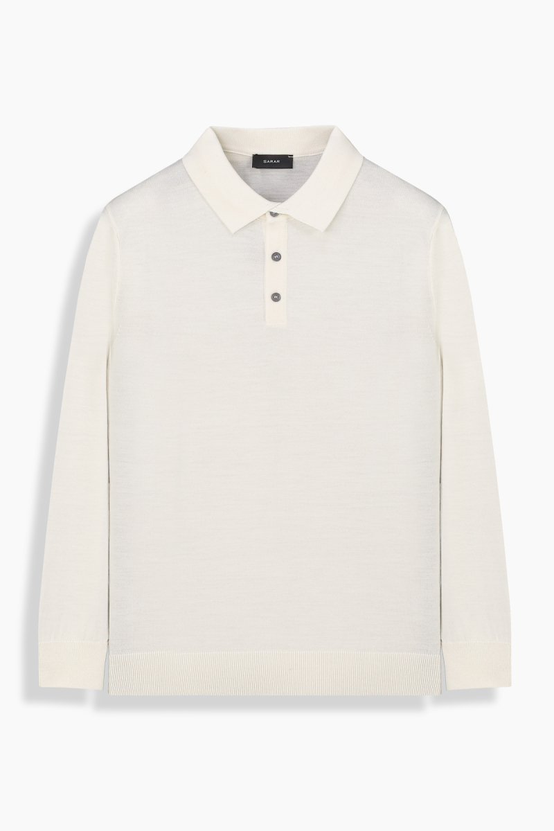Polo Yaka Ekru Triko - 2