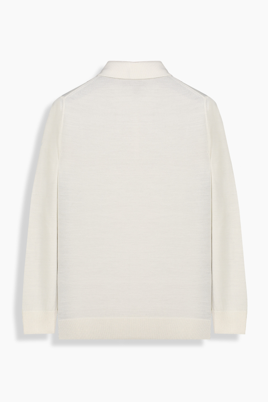 Polo Yaka Ekru Triko - SARAR