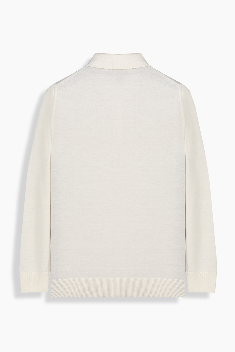 Polo Yaka Ekru Triko - 3