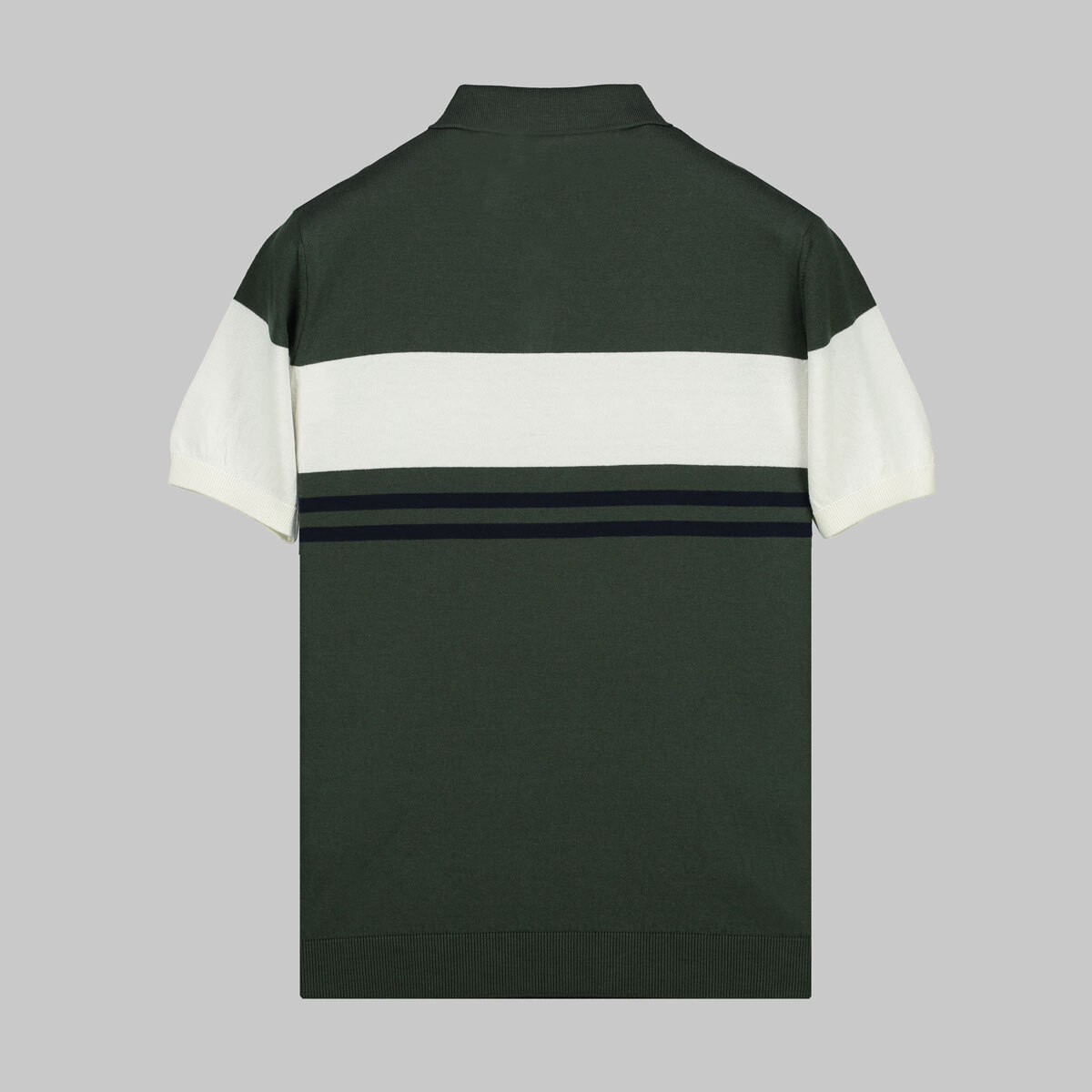 Polo Yaka Pamuklu Haki Tişört - 2