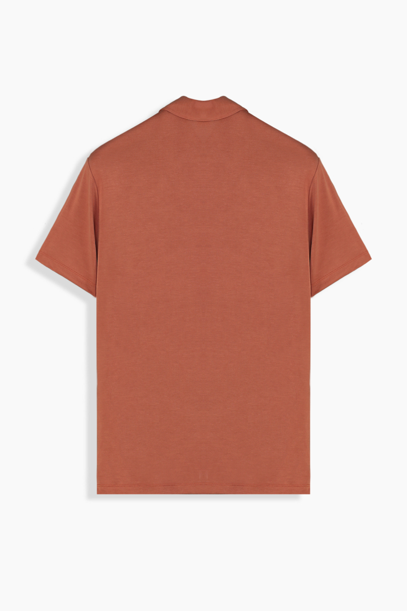 Polo Yaka Kiremit Rengi Tişört - 2