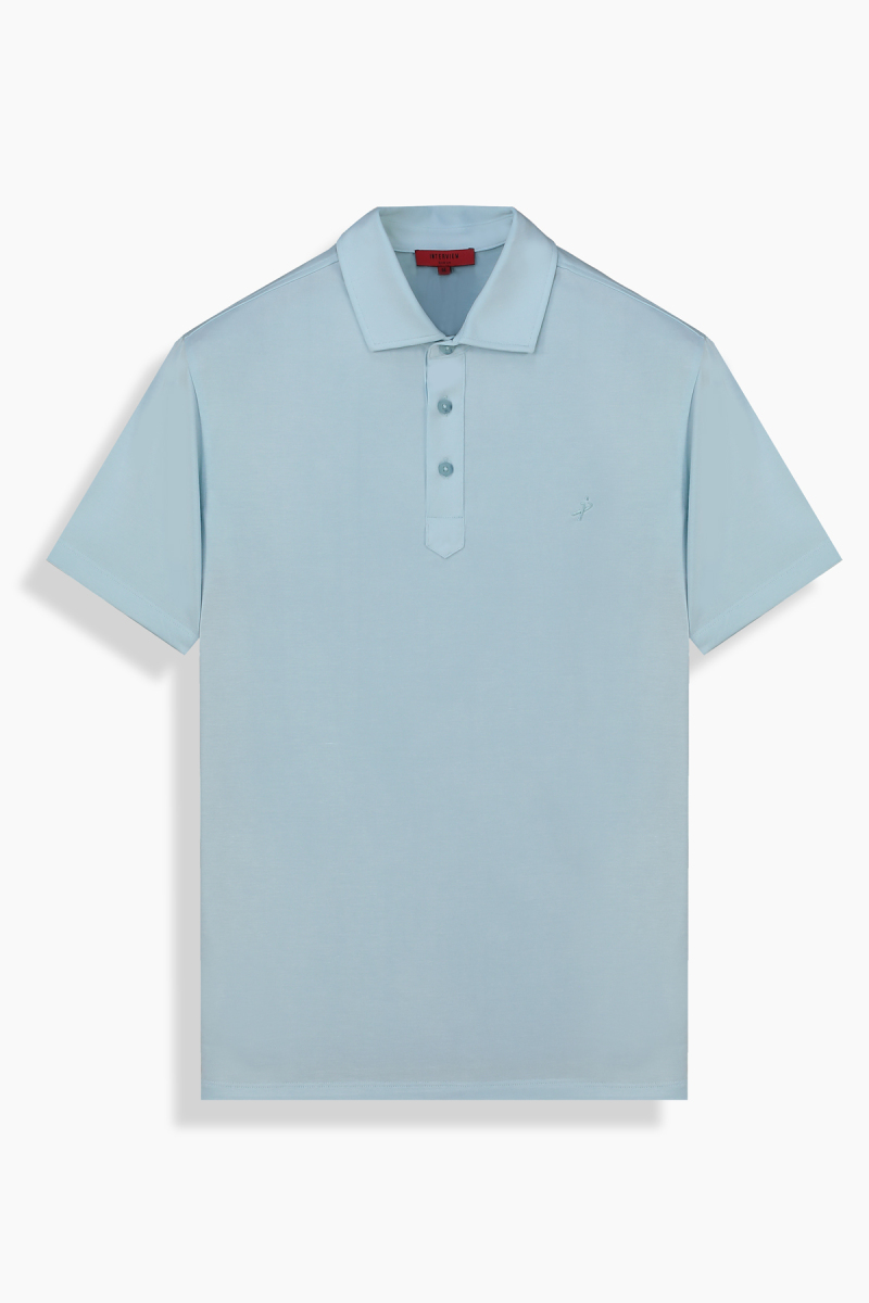 Polo Yaka Kısa Kol Mint Yeşil Tişört - 1