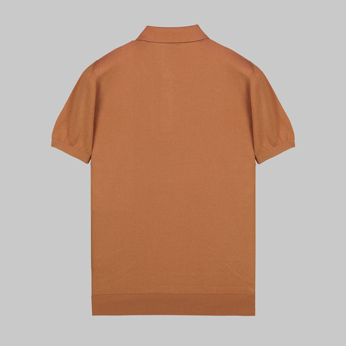 Polo Yaka Kısa Kol Pamuklu Taba Triko - 3