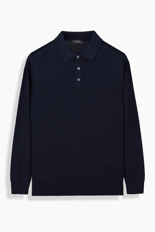 Polo Yaka Lacivert Triko 