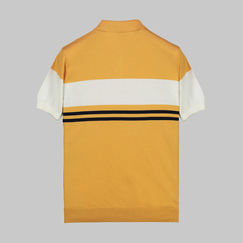 Polo Yaka Pamuklu Camel Tişört - SARAR