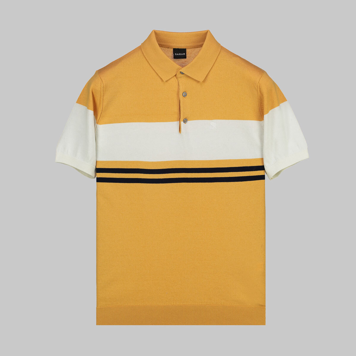 Polo Yaka Pamuklu Camel Tişört - 1