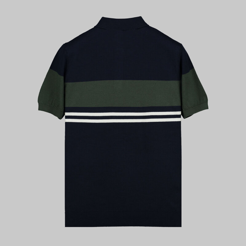 Polo Yaka Pamuklu Lacivert Tişört - SARAR