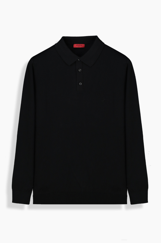 Polo Yaka Siyah Triko - INTERVIEW