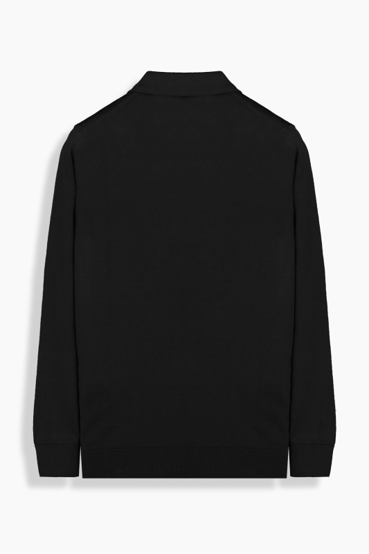 Polo Yaka Siyah Triko - SARAR