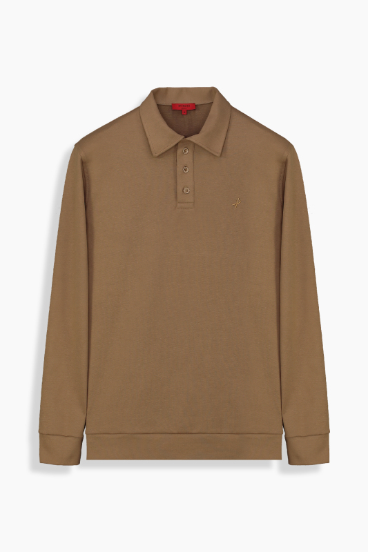 Polo Yaka Vizon Sweatshirt 