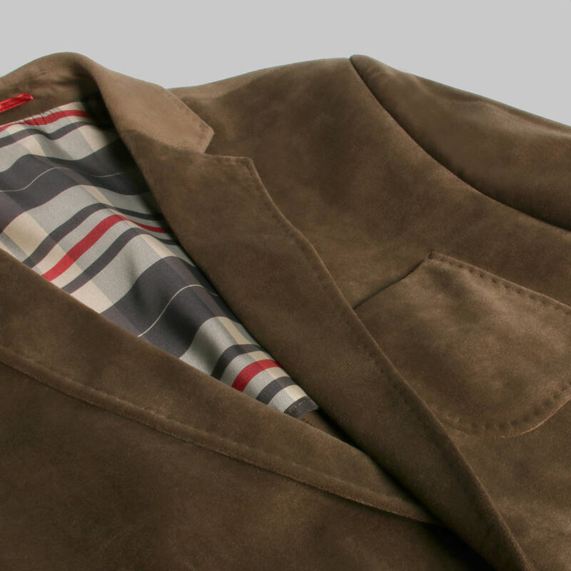 Poseidon Slim Fit Açık Kahverengi Ceket - 4