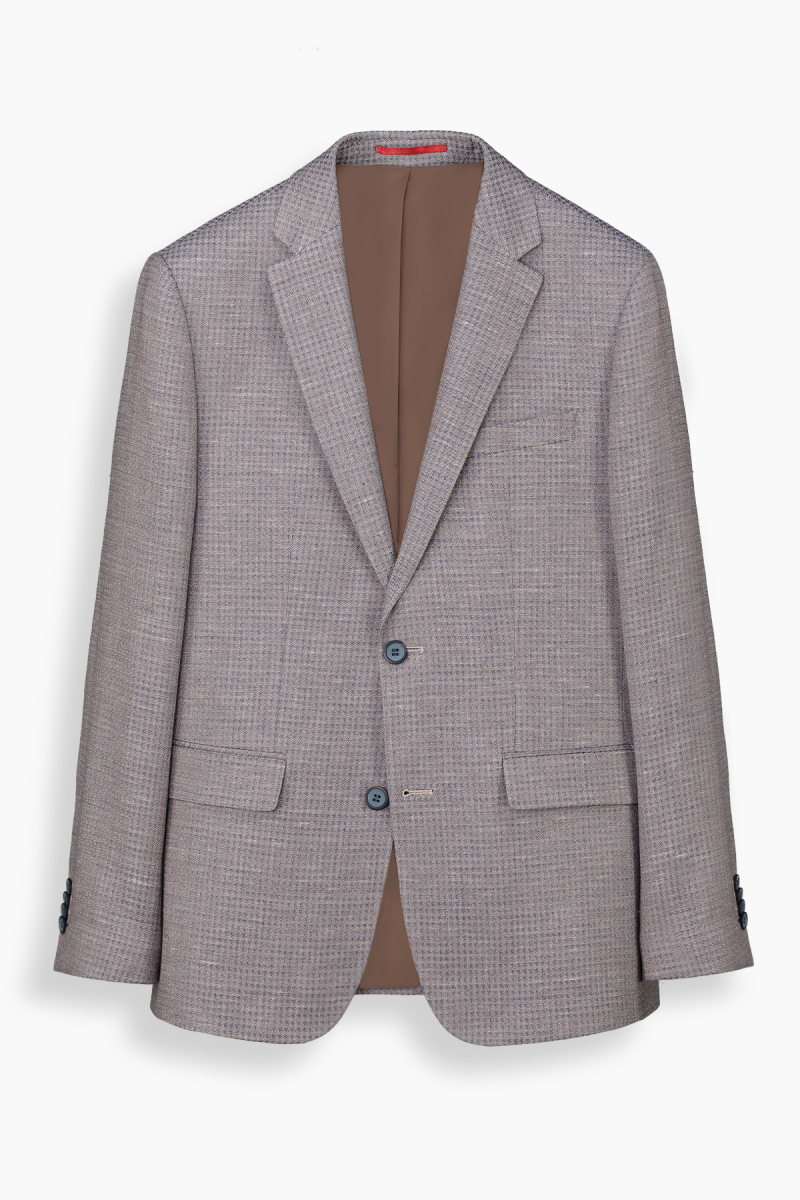 Poseidon Slim Fit Koyu Bej Ceket - 1