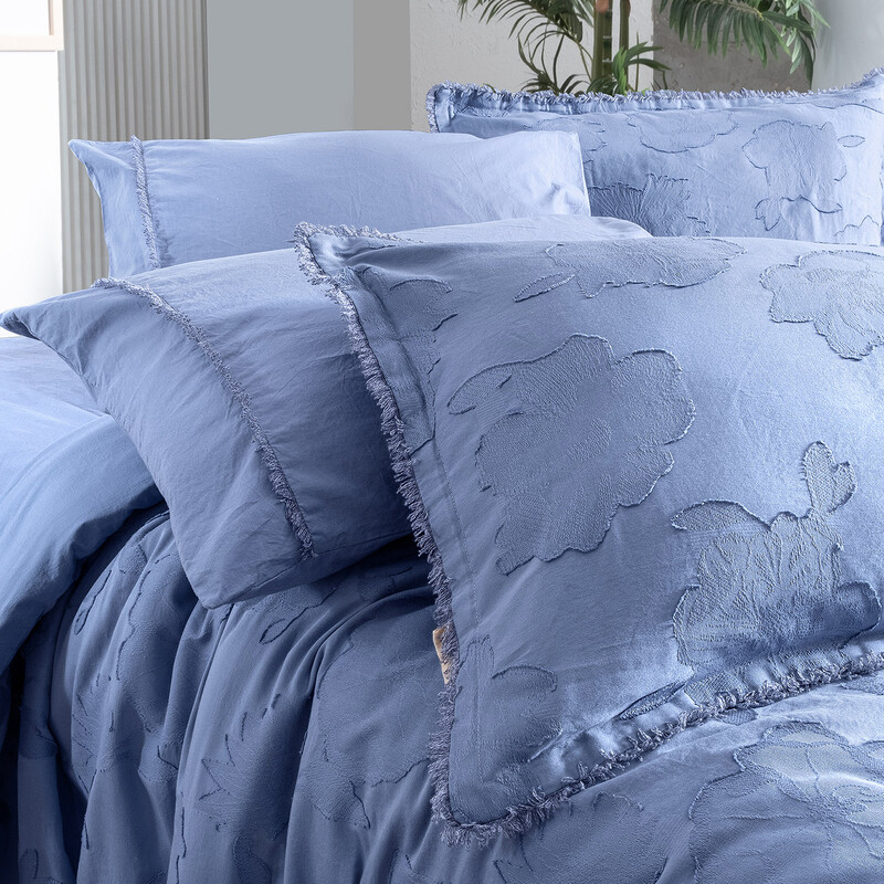 Prado Nevresim Takımı King Size Mavi - SAREV