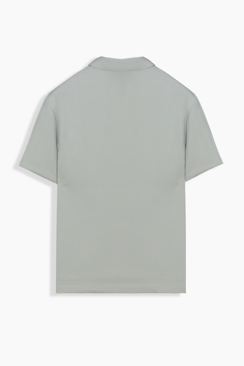 Pulso Polo Yaka Açık Gri Relax Fit Tişört - 2