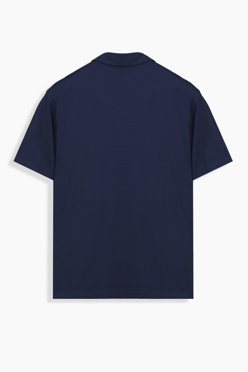Pulso Polo Yaka Lacivert Relax Fit Tişört - 2