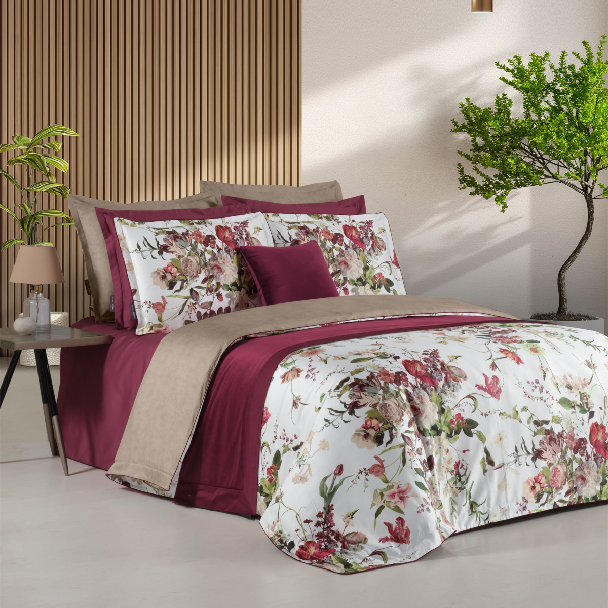 Bella Rose Pamuk Saten Nevresim Takımı King Size - 3