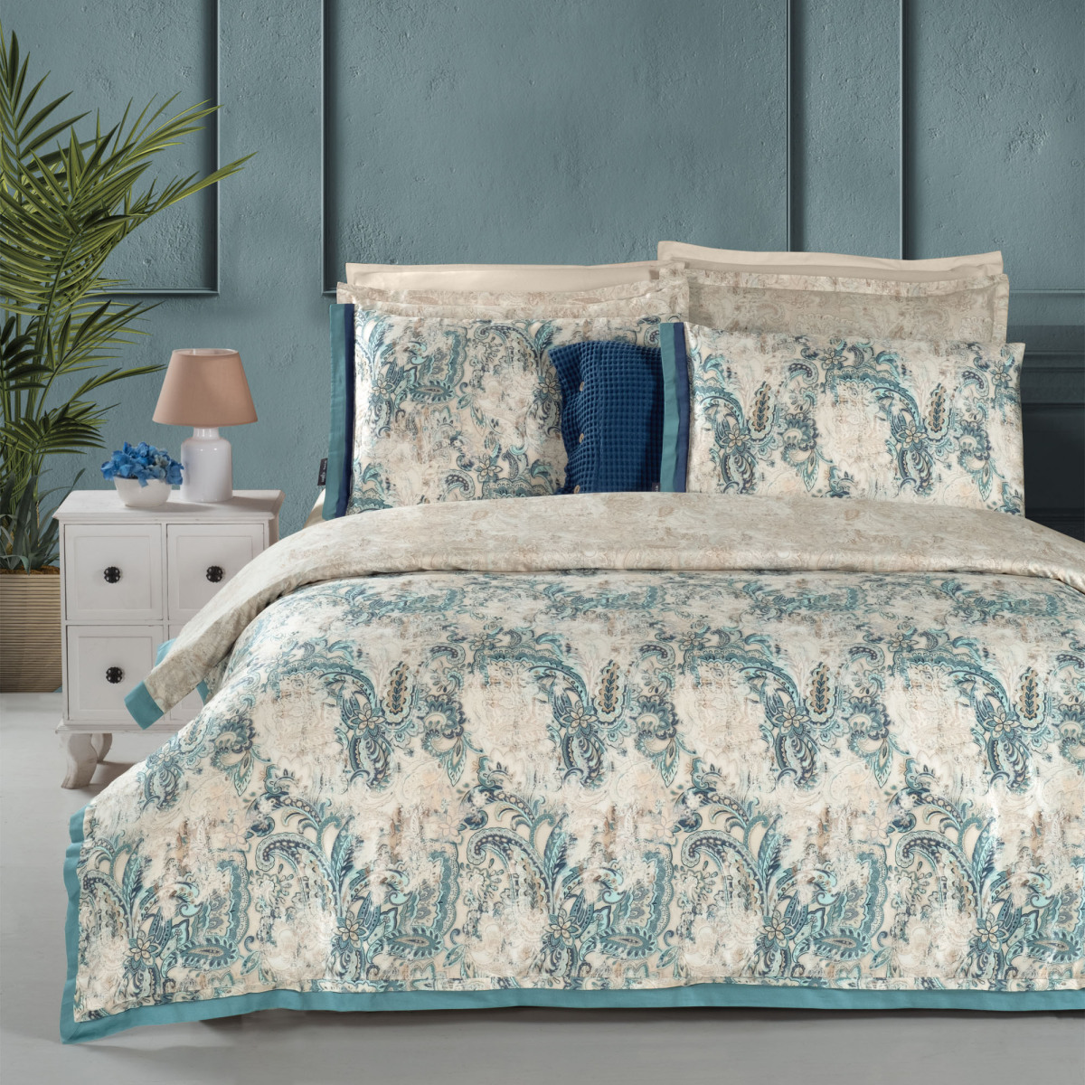 Grand Pamuk Saten Nevresim Takımı King Size - 2