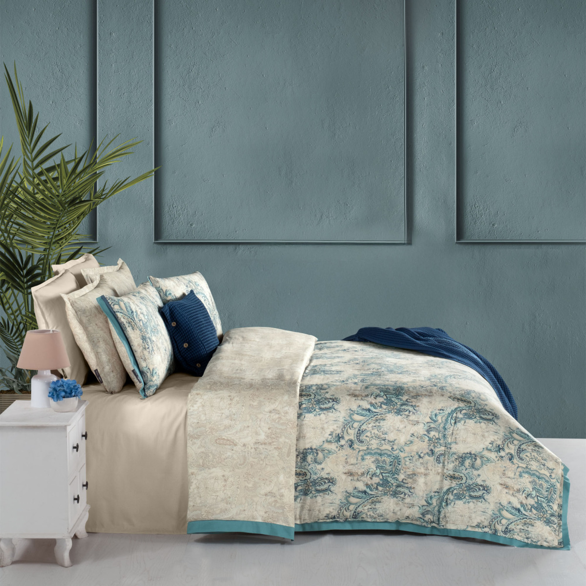 Grand Pamuk Saten Nevresim Takımı King Size - 4