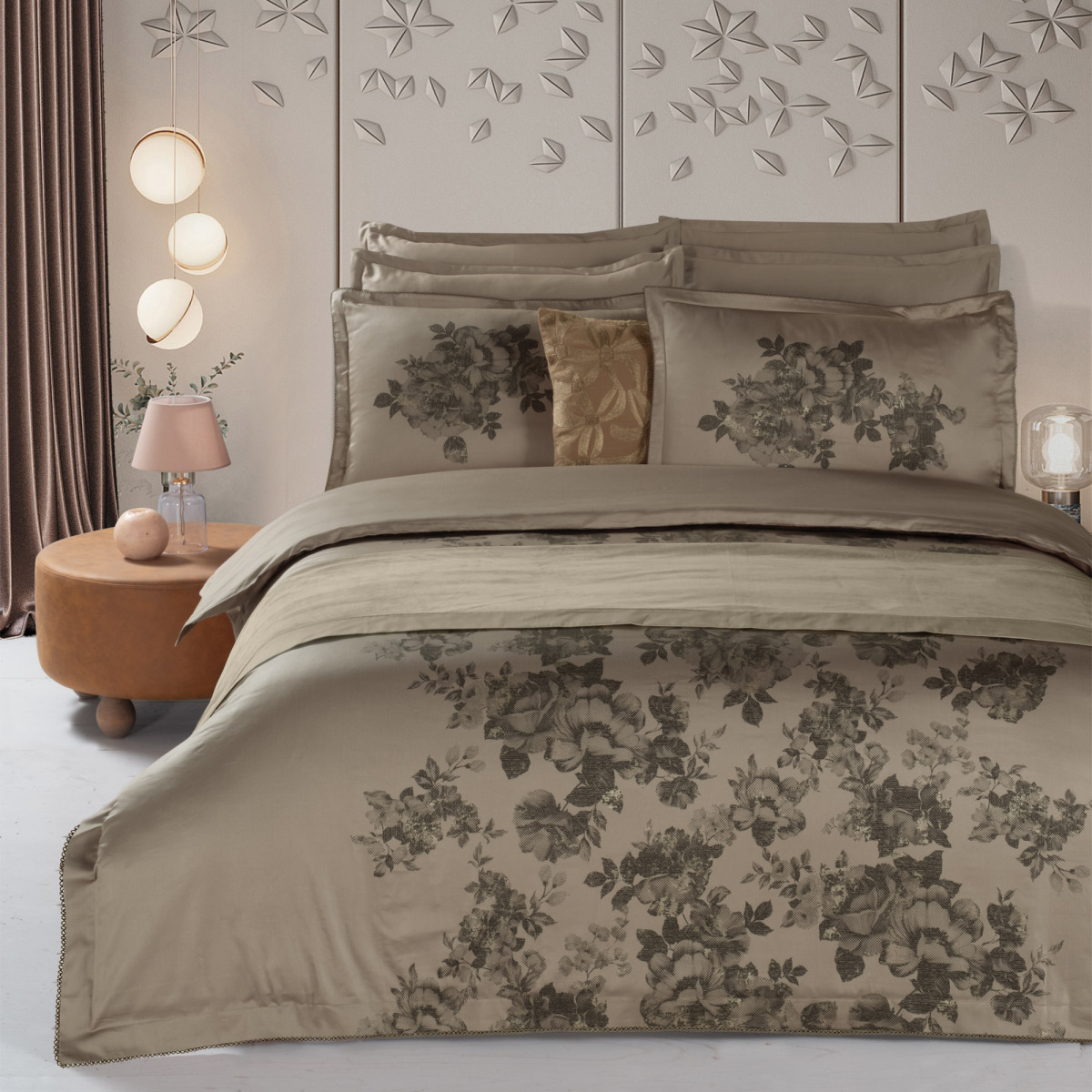 Lili Marlen Pamuk Saten Nevresim Takımı Çift Kişilik - 1