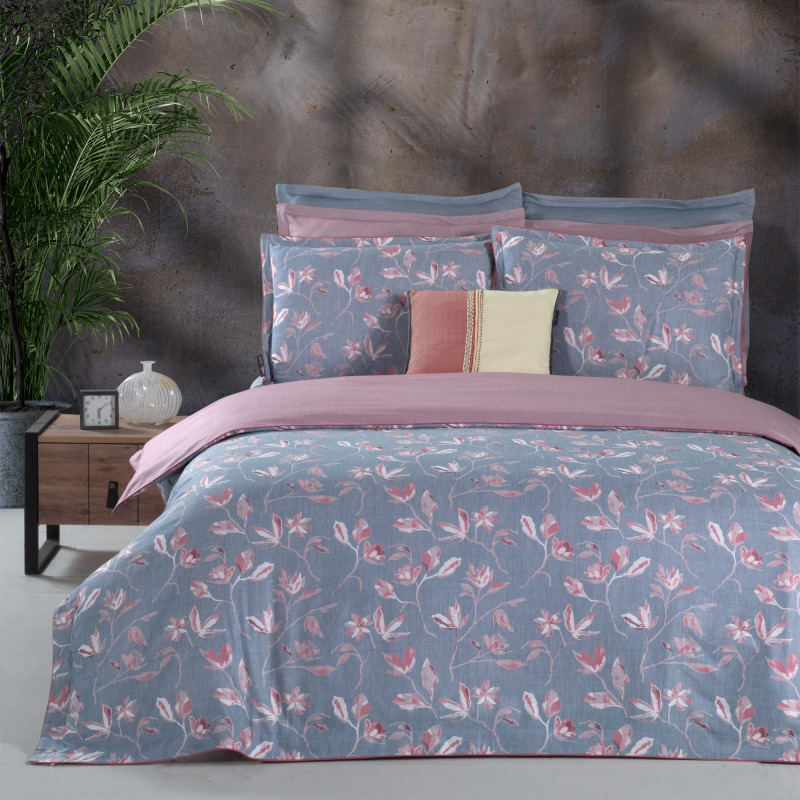 Samira Pamuk Saten Nevresim Takımı Çift Kişilik - SAREV