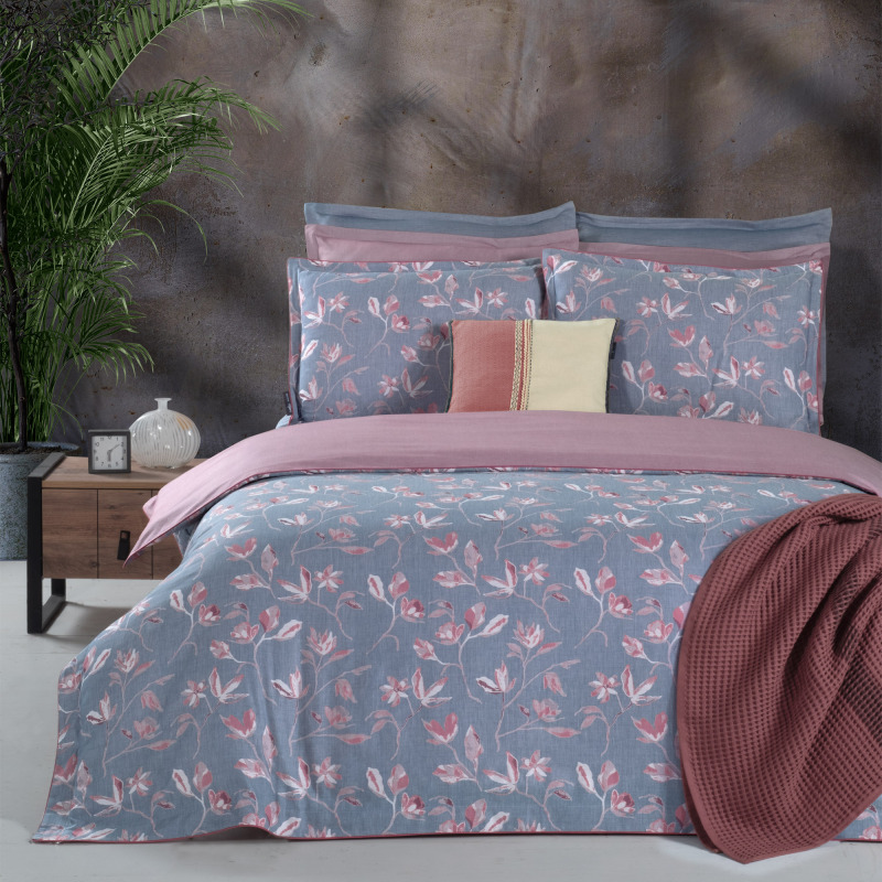 Samira Pamuk Saten Nevresim Takımı Çift Kişilik 