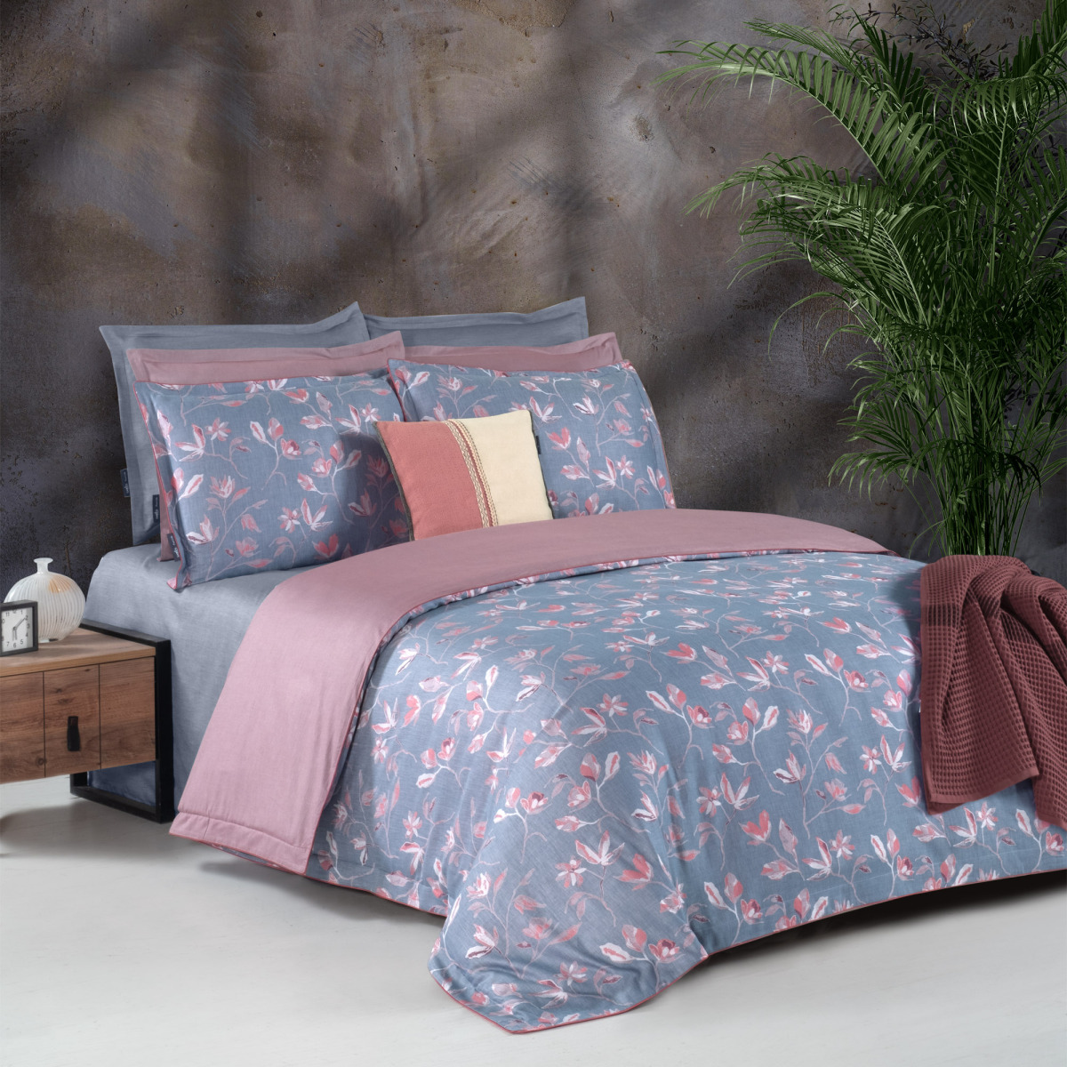 Samira Pamuk Saten Nevresim Takımı King Size - 4