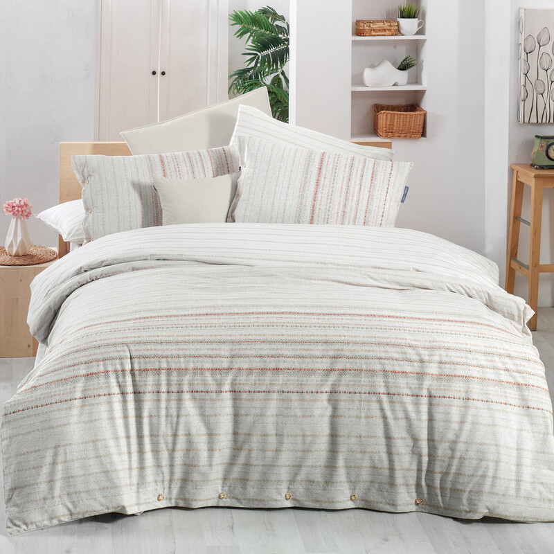 Rabella Fancy Çift Kişilik Nevresim Takımı Bej 