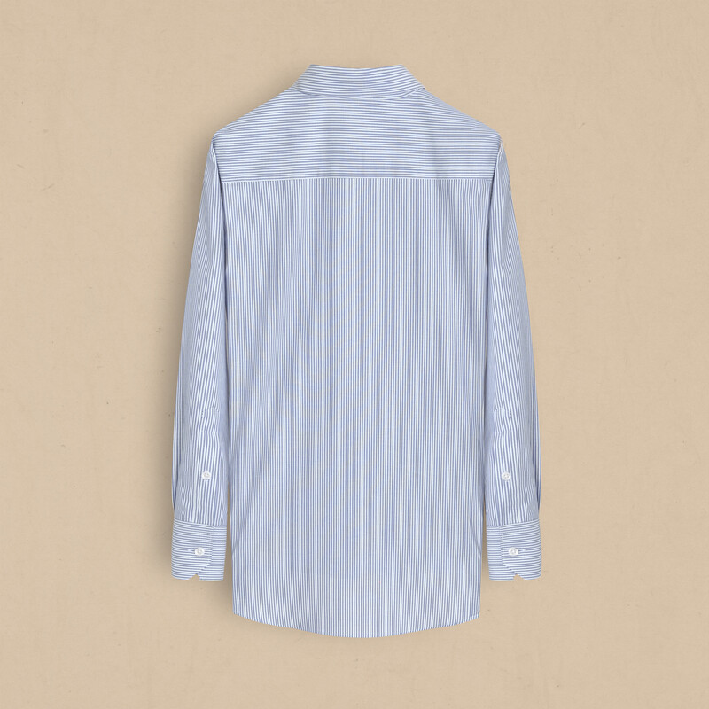 Raina Çizgili Lacivert Gömlek - SARAR WOMAN