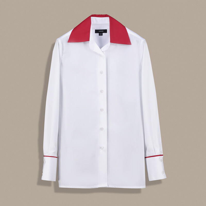 Redosa Uzun Kol Beyaz Gömlek - SARAR WOMAN