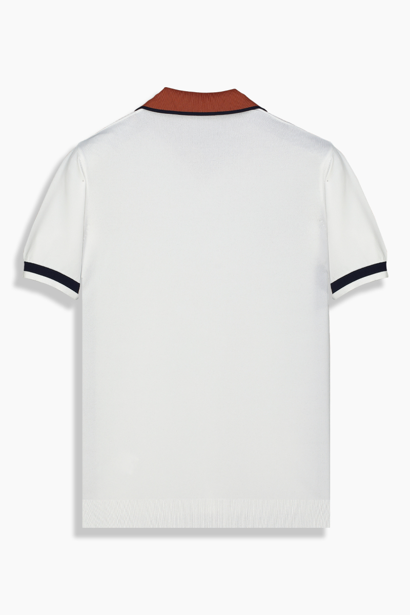 Regular Fit Ekru Açık Polo Yaka Tişört - 2