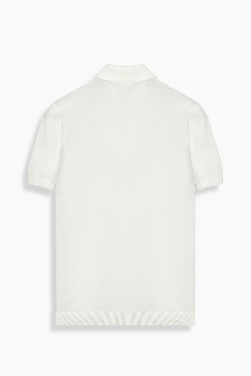 Regular Fit Pamuklu Ekru Polo Yaka Tişört - 2