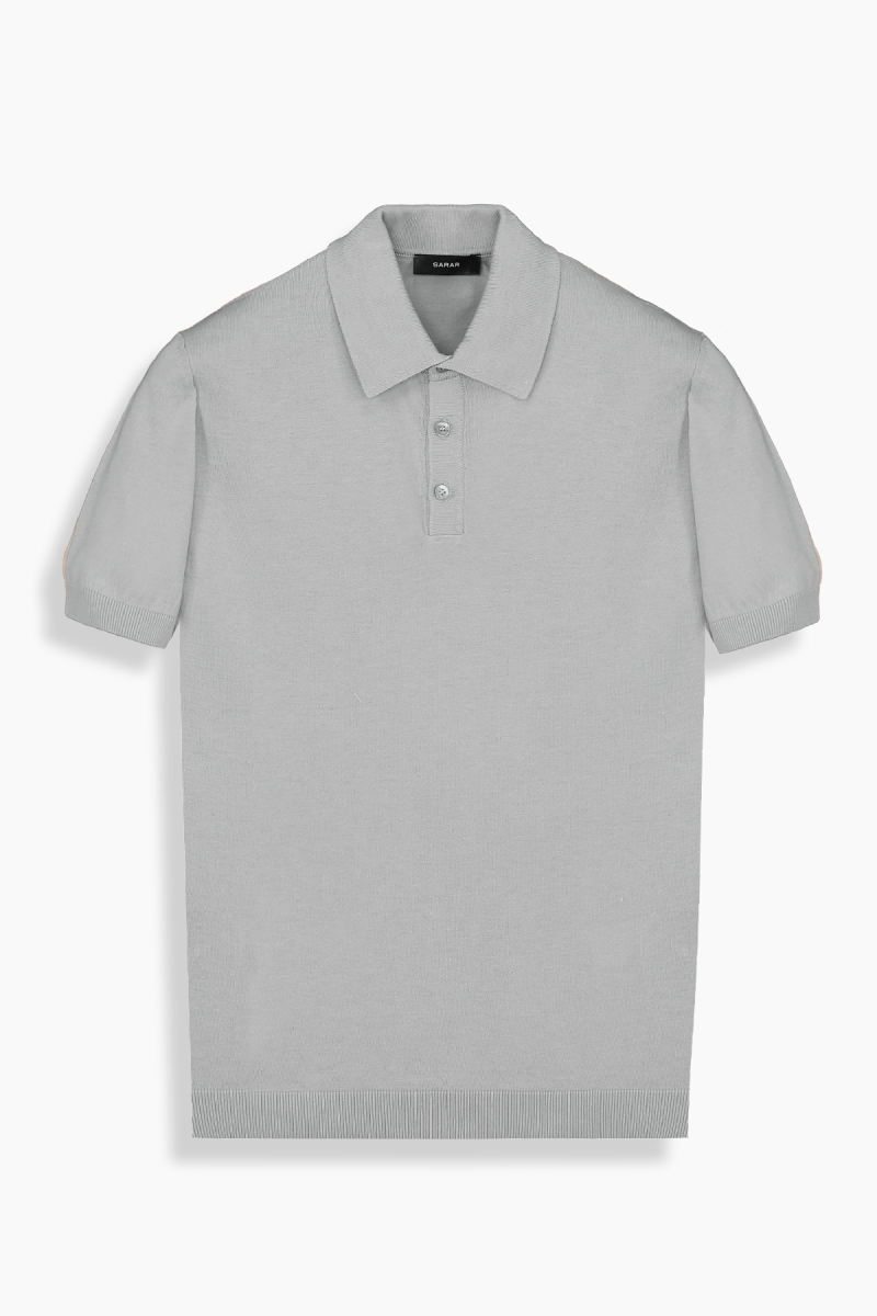 Regular Fit Pamuklu Gri Polo Yaka Tişört - 1