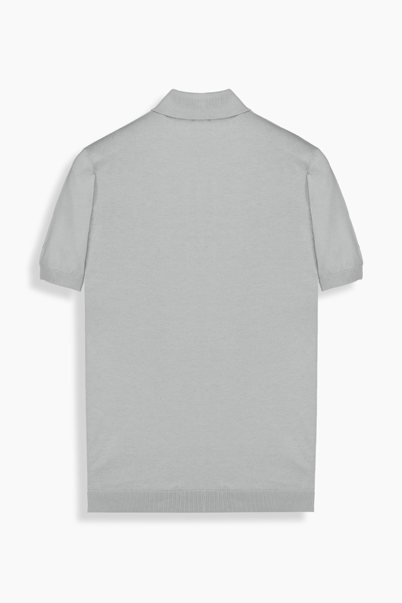 Regular Fit Pamuklu Gri Polo Yaka Tişört - 2