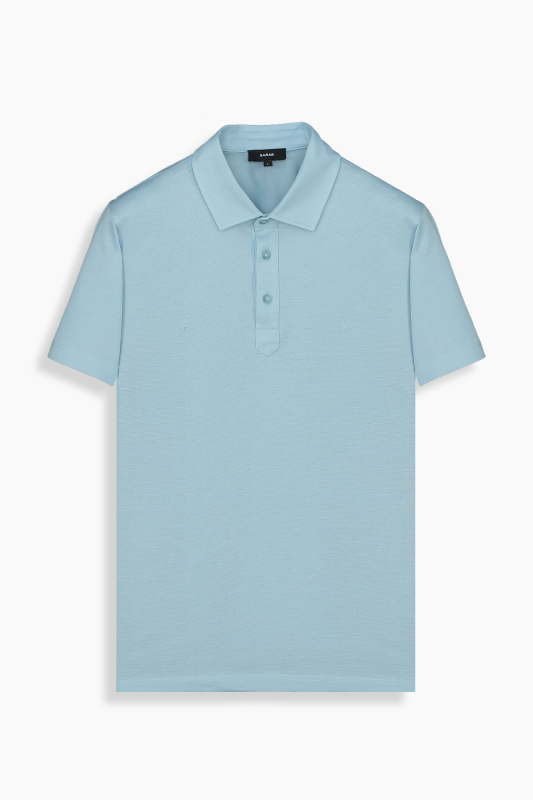 Regular Fit Polo Yaka Pamuklu Mavi Tişört - SARAR