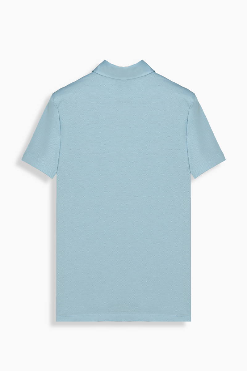 Regular Fit Polo Yaka Pamuklu Mavi Tişört - 2