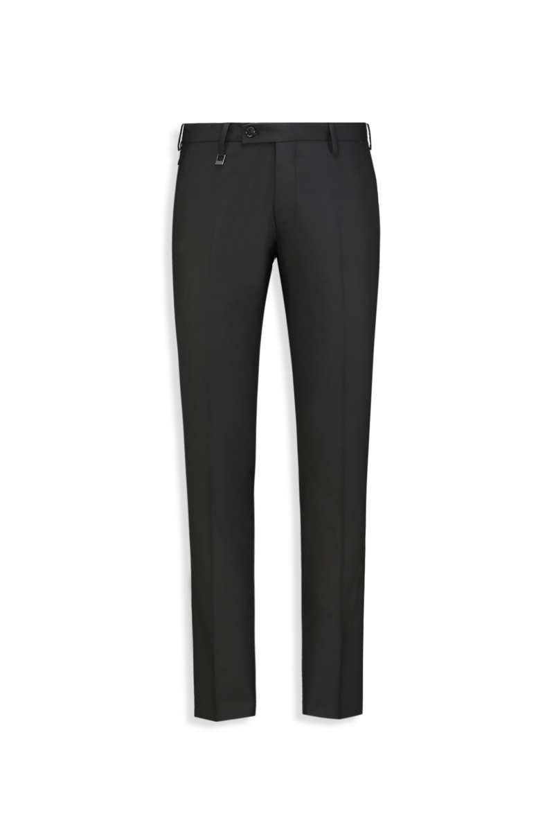 INTERVIEW Resta 9 Yün Karışımlı Slim Fit Siyah Pantolon