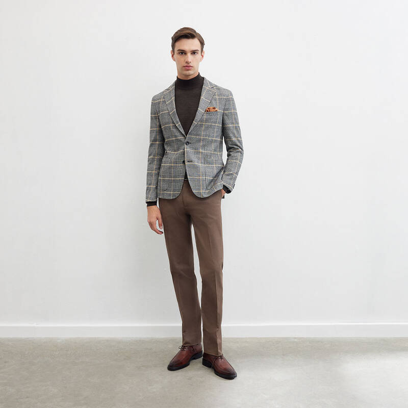 Resta Açık Kahverengi Kumaş Pantolon - 1