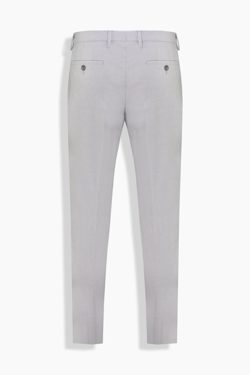 Resta Ekstra Slim Fit Çizgili Açık Gri Pantolon - 2