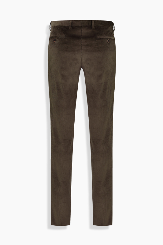Resta İnce Fitilli Slim Fit Kahverengi Pantolon - INTERVIEW