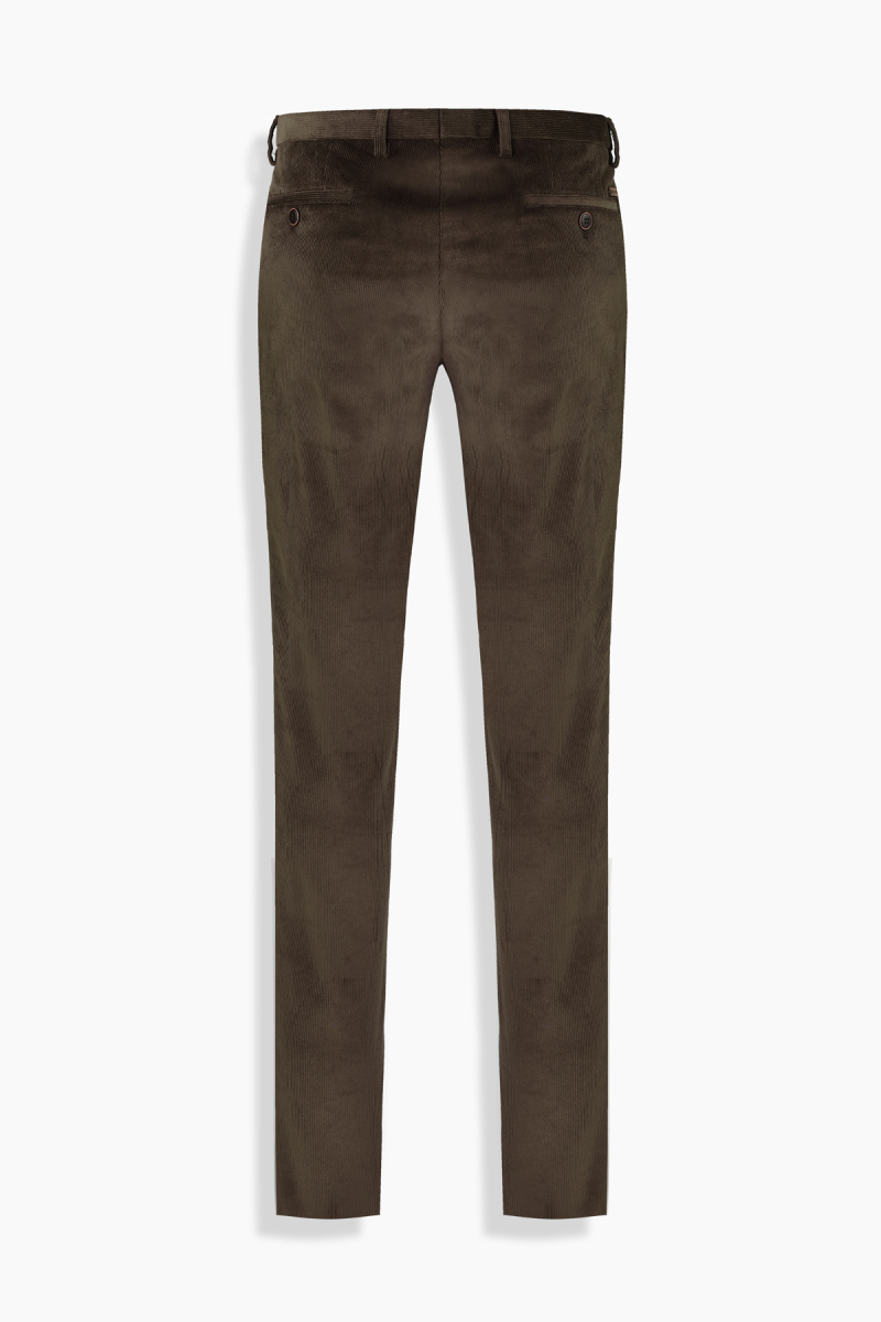 Resta İnce Fitilli Slim Fit Kahverengi Pantolon - 3