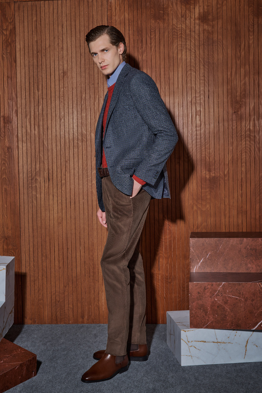 Resta İnce Fitilli Slim Fit Kahverengi Pantolon - INTERVIEW