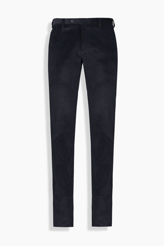 Resta İnce Fitilli Slim Fit Koyu Lacivert Pantolon - INTERVIEW