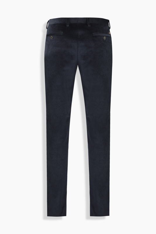 Resta İnce Fitilli Slim Fit Koyu Lacivert Pantolon - INTERVIEW (1)
