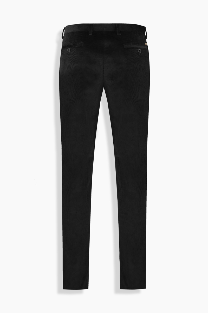 Resta İnce Fitilli Slim Fit Siyah Pantolon - 2