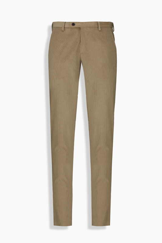 Resta İnce Fitilli Slim Fit Bej Pantolon 
