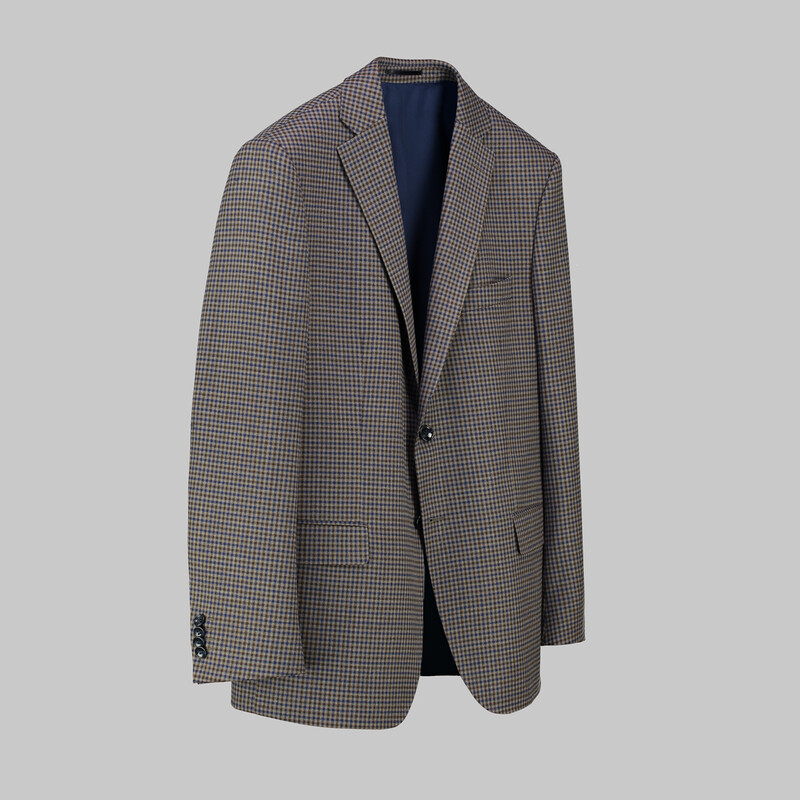 Rexford Regular Fit Desenli Açık Kahverengi Ceket - SARAR (1)