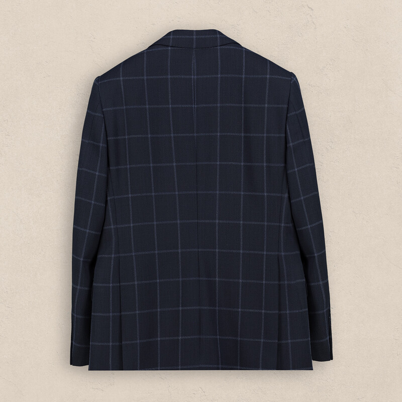 Rexford Regular Fit Kareli Lacivert Ceket - SARAR