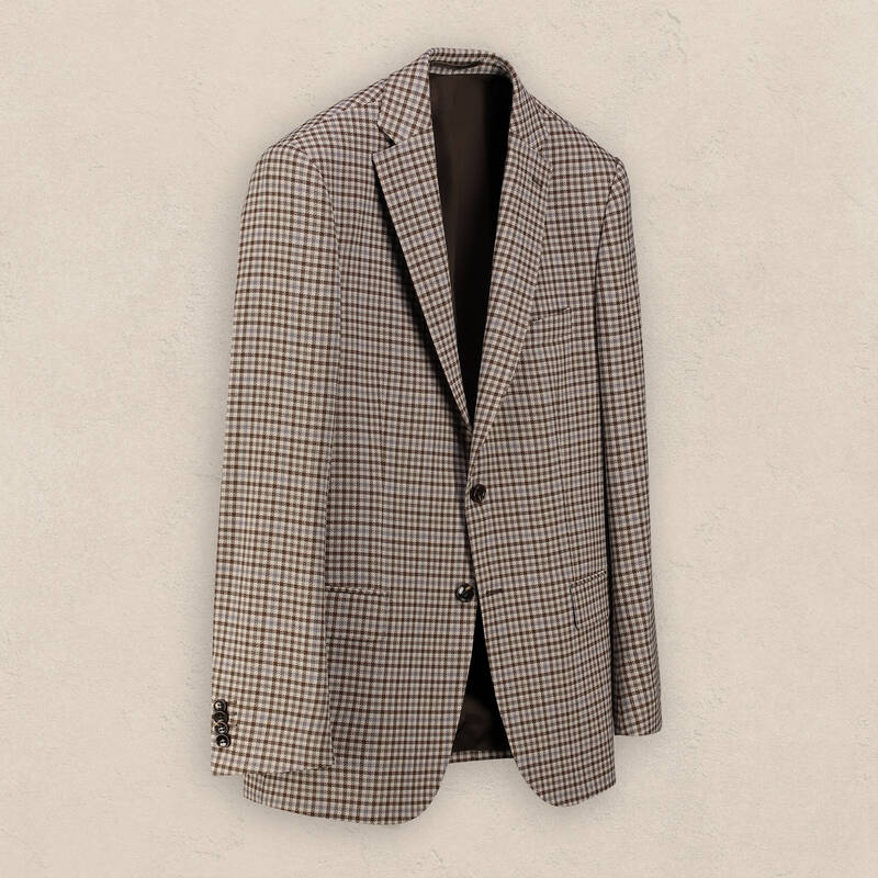 Rexford Regular Fit Desenli Kareli Kahverengi Ceket - 2