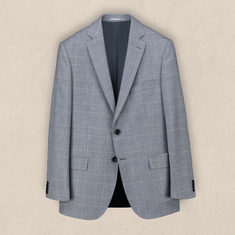 Rexford Regular Fit Kareli Yünlü Gri Ceket 